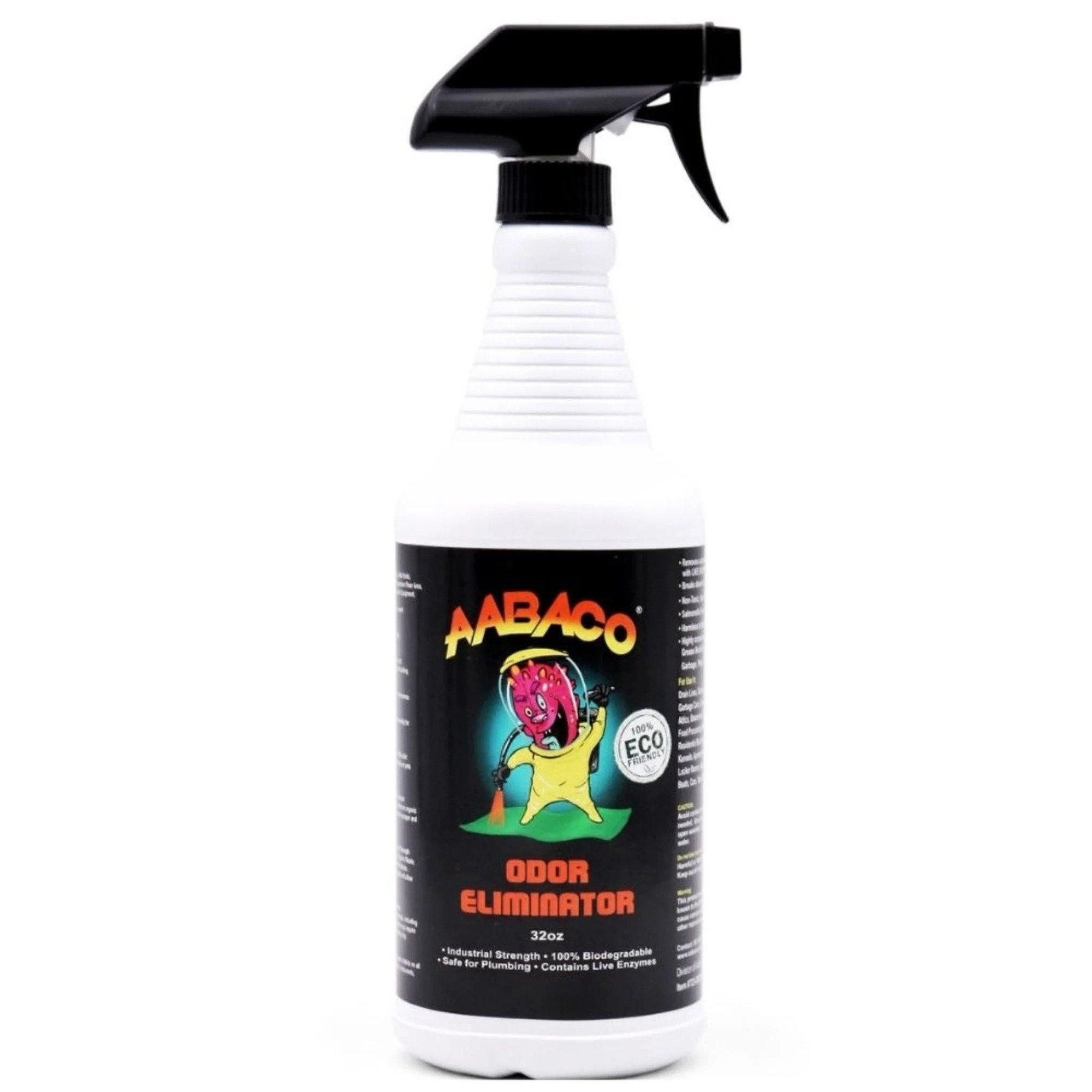 AABACO Odor Eliminator – Industrial Strength Enzyme Spray, 32 ounces w/Sprayer